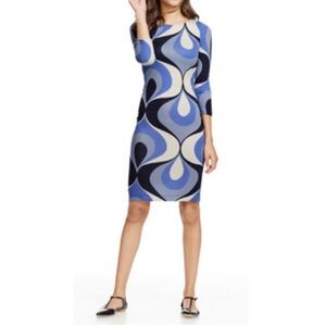Boden Retro Mod Swirl Bodycon Dress